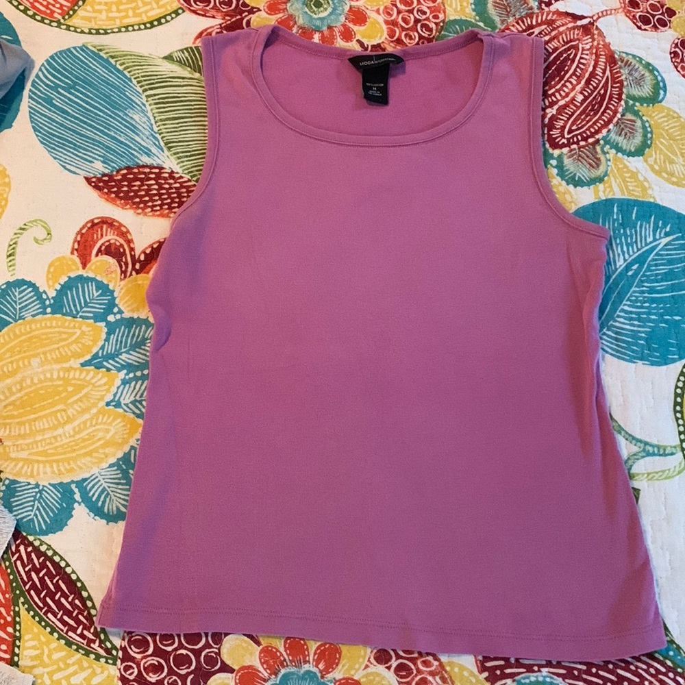 MODA International fuschia cotton tank